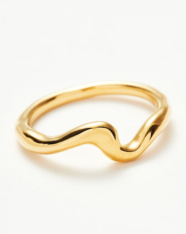 Missoma Molten Wave Stacking Ring | 18ct Gold Vermeil