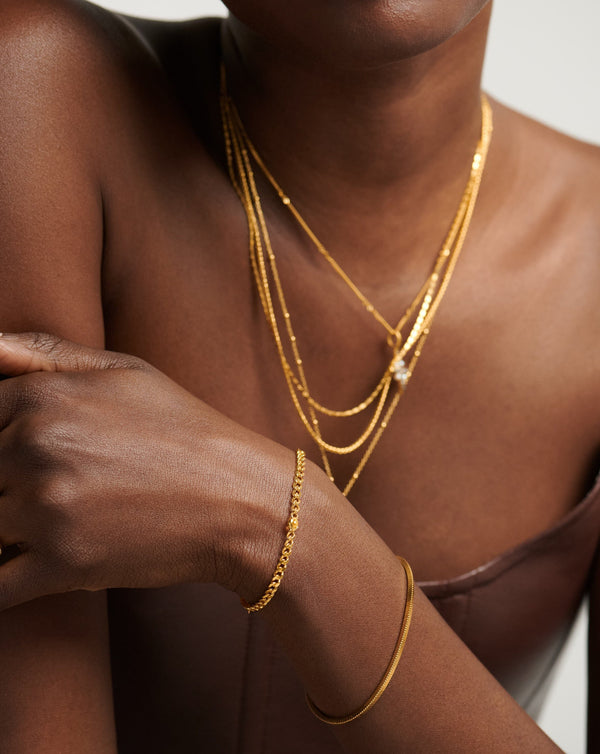 Missoma November Birthstone Chain Bracelet | 18ct Gold Vermeil/Citrine