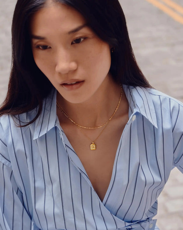 Missoma November Birthstone Necklace & Charm Earrings Set | 18ct Gold Vermeil/Citrine Necklaces