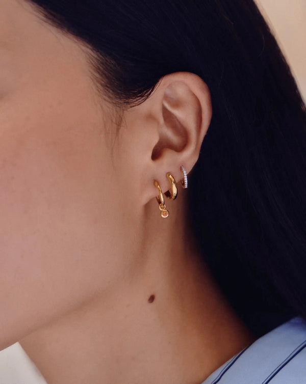 Missoma November Birthstone Necklace & Charm Earrings Set | 18ct Gold Vermeil/Citrine Necklaces