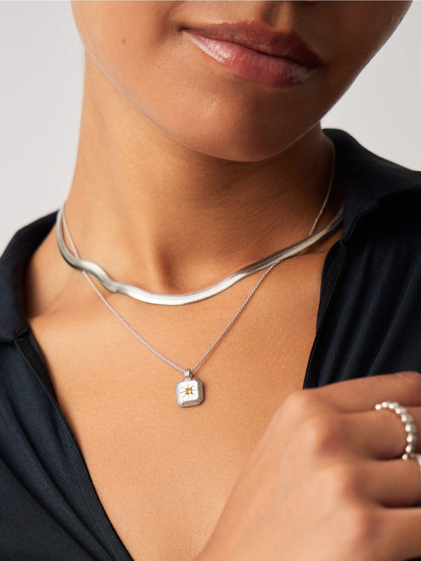 Missoma November Birthstone Necklace & Charm Earrings Set UK