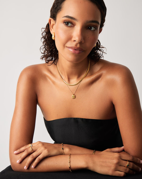 Missoma November Birthstone Pendant Necklace | Gold/Citrine