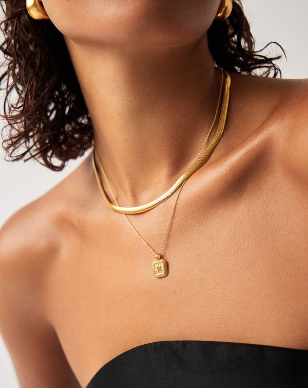 Missoma November Birthstone Pendant Necklace | Gold/Citrine