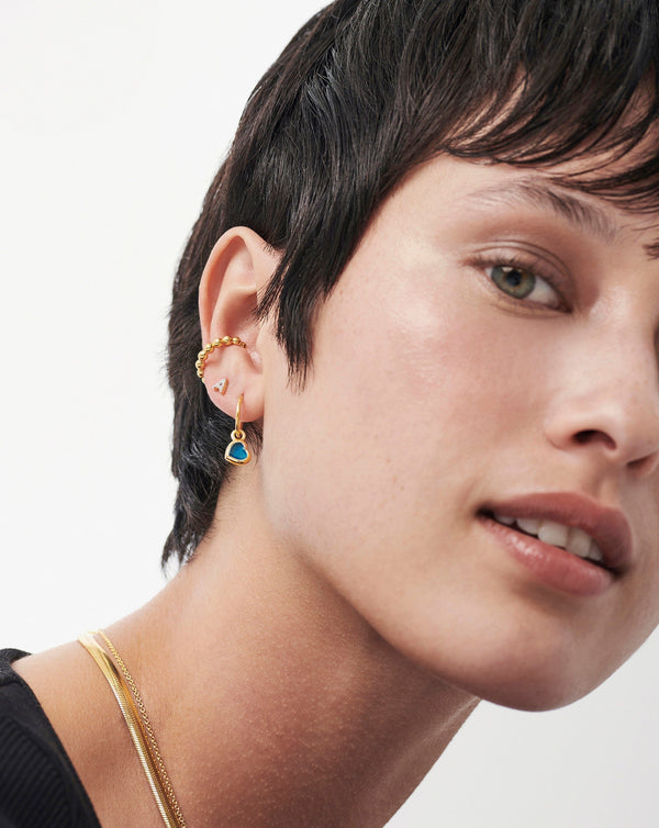 Missoma Pave Initial Single Stud Earring - A | Gold /Cubic Zirconia