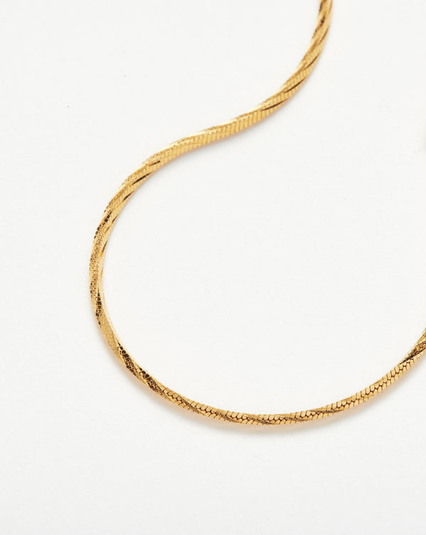 Missoma Savi Asymmetric Square Gold Snake Chain Bracelet