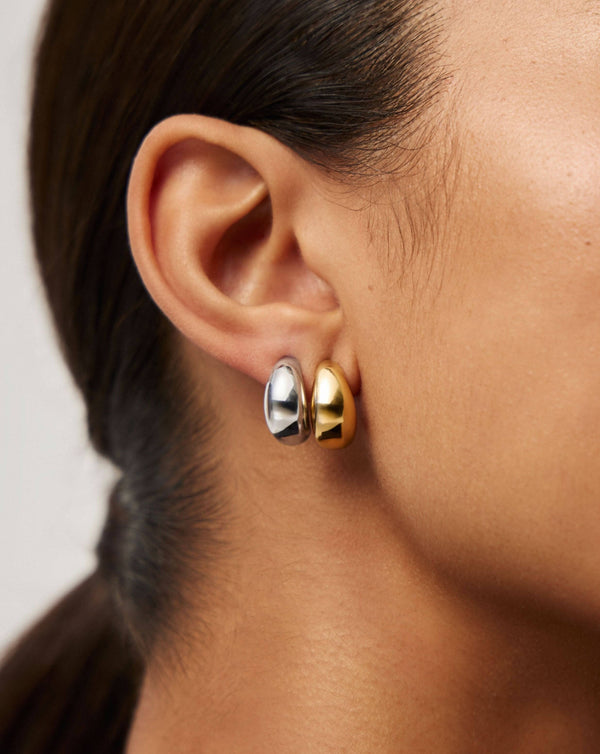 Missoma Savi Dome Mini Hoop Earring Set | Mixed Metal