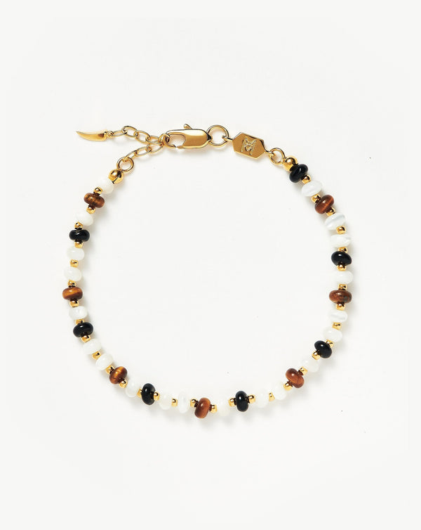 missoma Savi Pearl & Gemstone Beaded Bracelet | Gold UK