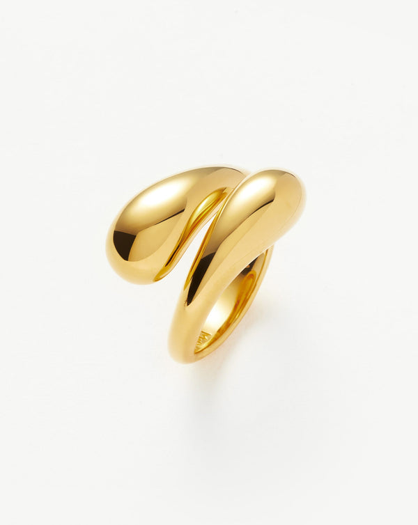 missoma Savi Sculptural Crossover Ring | 18ct Gold Vermeil