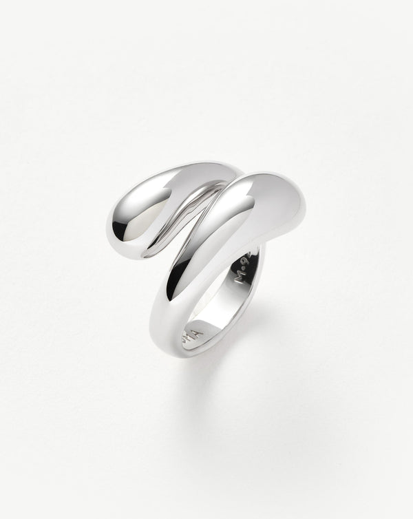 missoma Savi Sculptural Crossover Ring | Sterling Silver