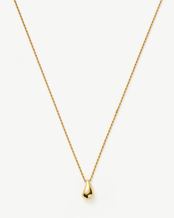 Missoma Savi Sculptural Droplet Pendant Necklace | 18ct Gold Vermeil
