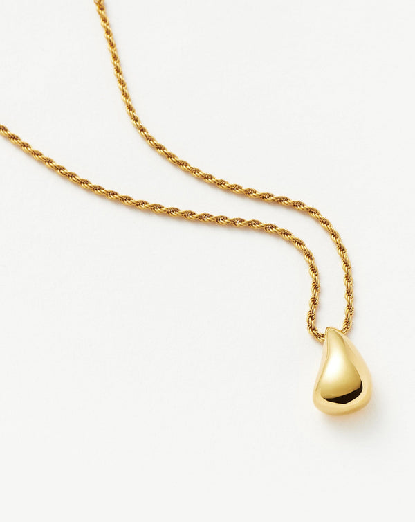 missoma Savi Sculptural Droplet Pendant Necklace | 18ct Gold Vermeil