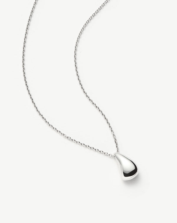 Missoma Savi Sculptural Droplet Pendant Necklace | Sterling Silver