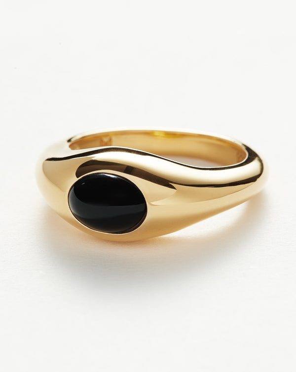 Missoma Savi Sculptural Gemstone Stacking Ring | 18ct Gold Vermeil