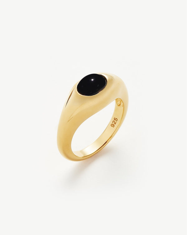 missoma Savi Sculptural Gemstone Stacking Ring | 18ct Gold Vermeil