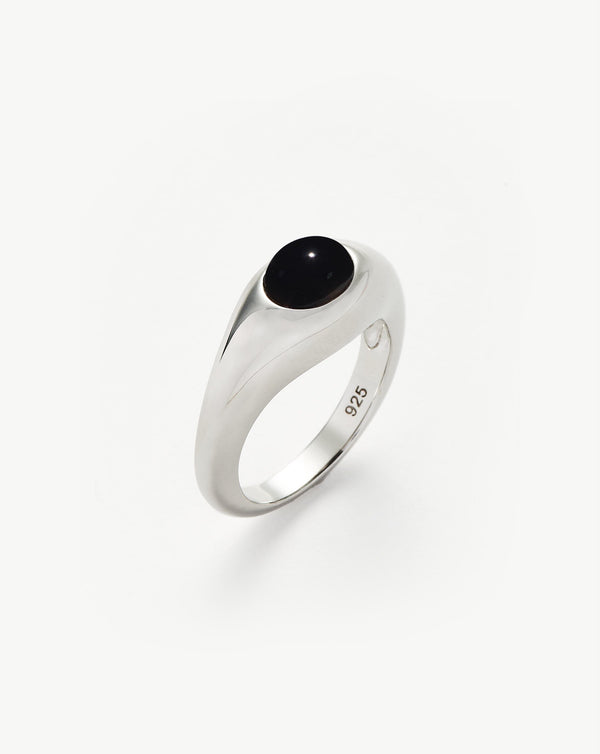 missoma Savi Sculptural Gemstone Stacking Ring | Sterling Silver