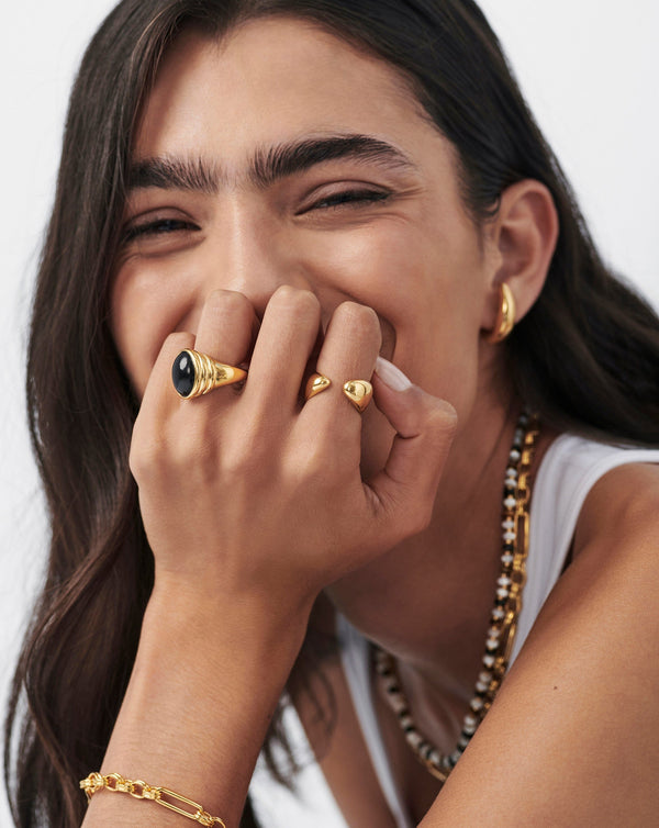 Missoma Savi Sculptural Open Stacking Ring | 18ct Gold Vermeil