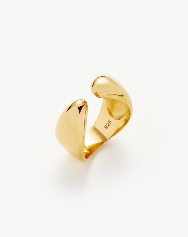 missoma Savi Sculptural Open Stacking Ring | 18ct Gold Vermeil