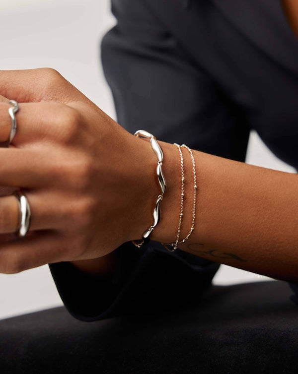 Missoma Savi Signature Link Chain Bracelet | Silver Plated