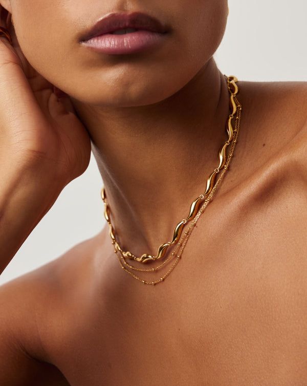 Missoma Savi Signature Link Chain Necklace | 18ct Gold Plated