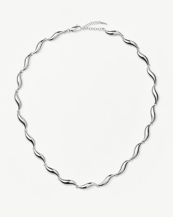 missoma Savi Signature Link Chain Necklace | Silver Plated