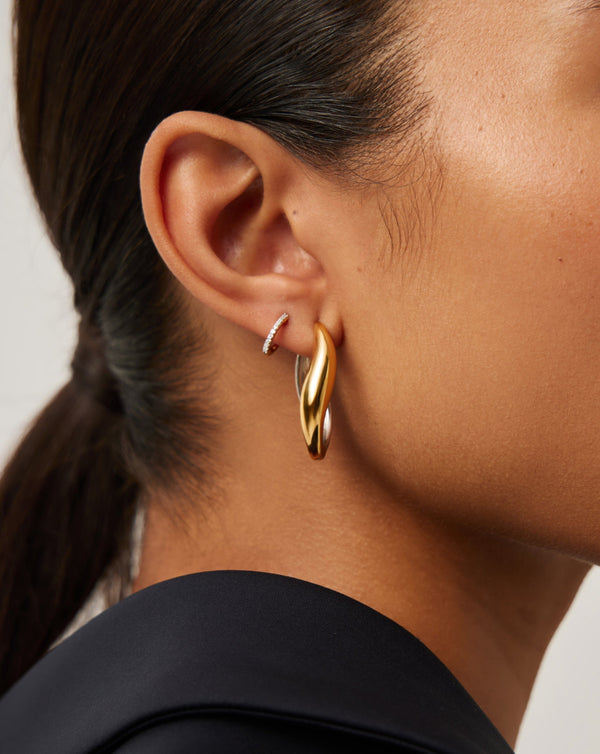 Missoma Savi Signature Medium Hoop Earrings | Mix Metal