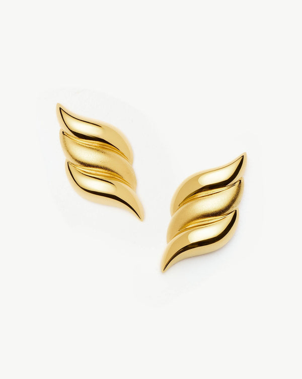 missoma Savi Signature Oversized Stud Earrings | 18ct Gold Plated
