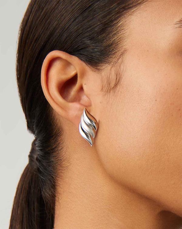 Missoma Savi Signature Oversized Stud Earrings | Sterling Silver