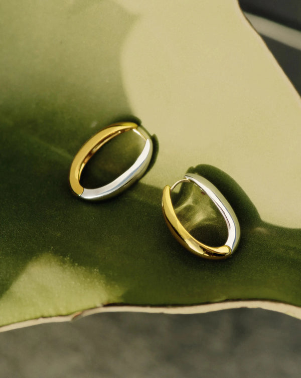 Missoma Savi Signature Small Hoop Earrings | Mix Metal