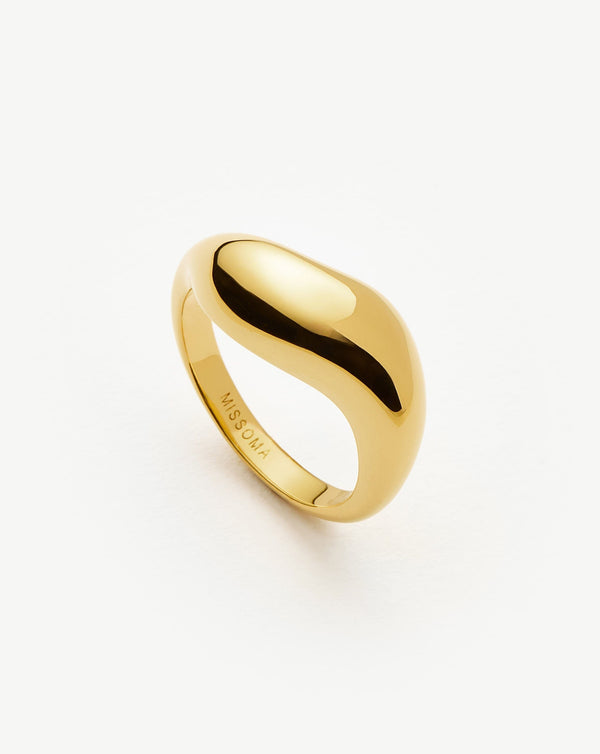 missoma Savi Signature Stacking Ring | 18ct Gold Vermeil