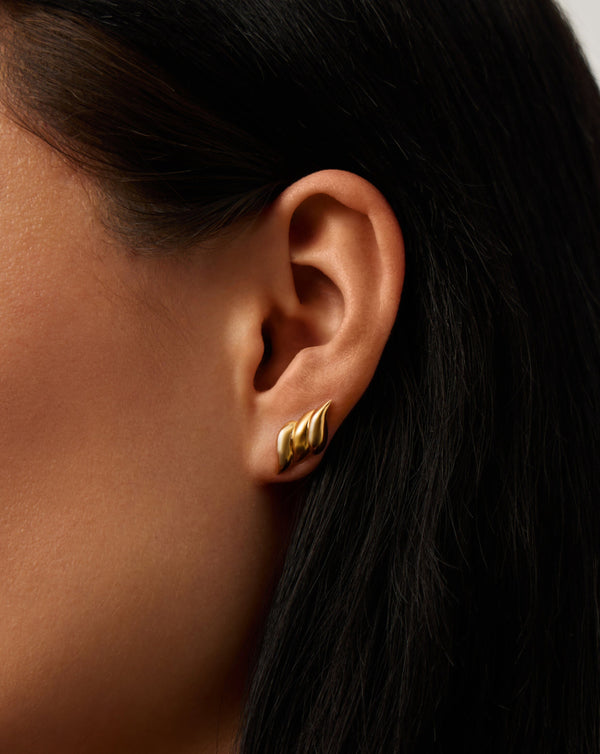 Missoma Savi Signature Stud Earrings | 18ct Gold Plated