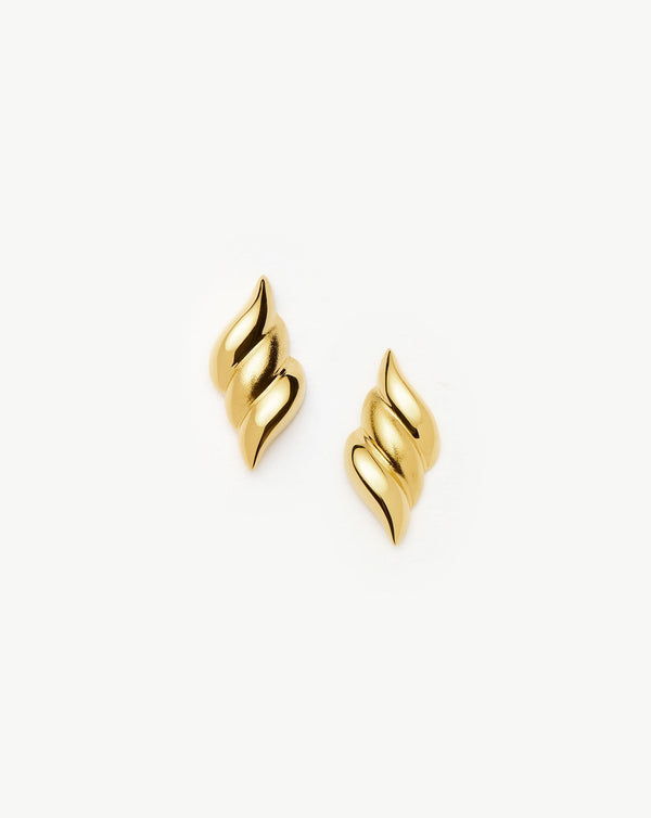 Missoma Savi Signature Stud Earrings | 18ct Gold Plated