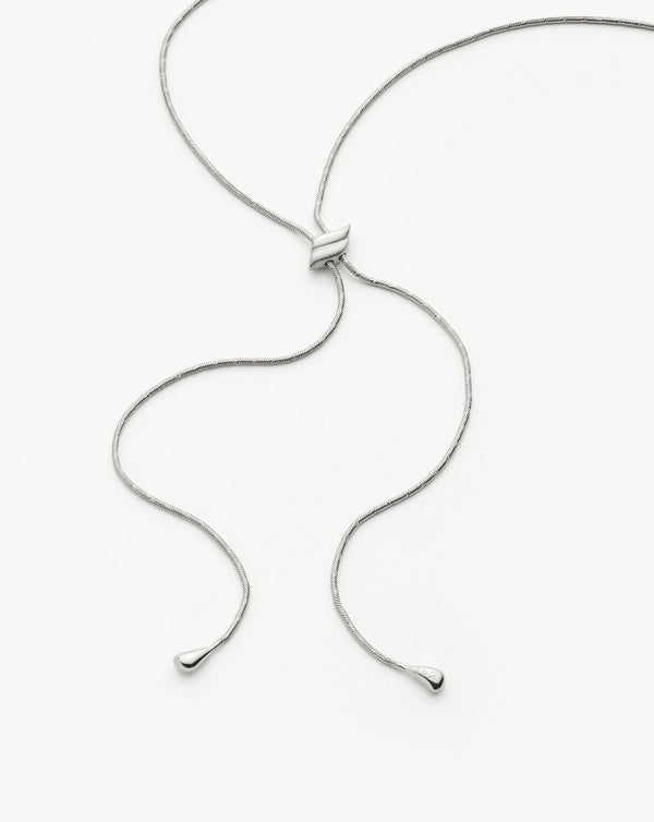 Missoma Savi Slider Lariat Chain Necklace | Sterling Silver