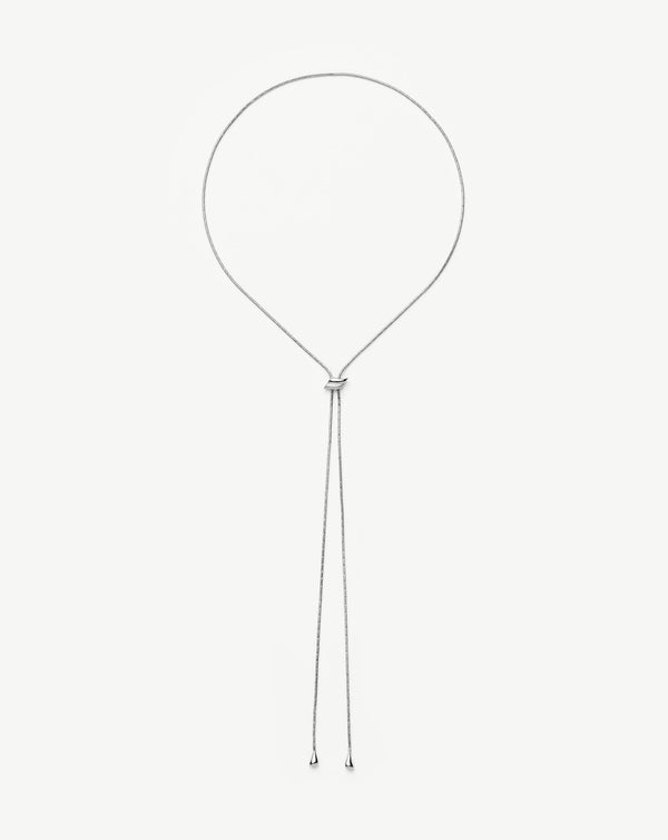 missoma Savi Slider Lariat Chain Necklace | Sterling Silver