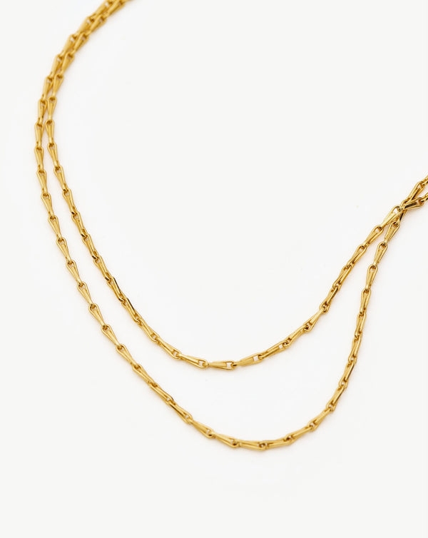 Missoma Savi Twisted Double Chain Necklace | 18ct Gold Plated
