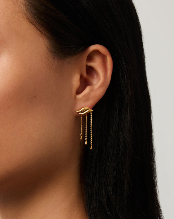Missoma Savi Waterfall Drop Earrings | 18ct Gold Vermeil