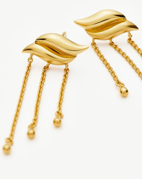 Missoma Savi Waterfall Drop Earrings | 18ct Gold Vermeil