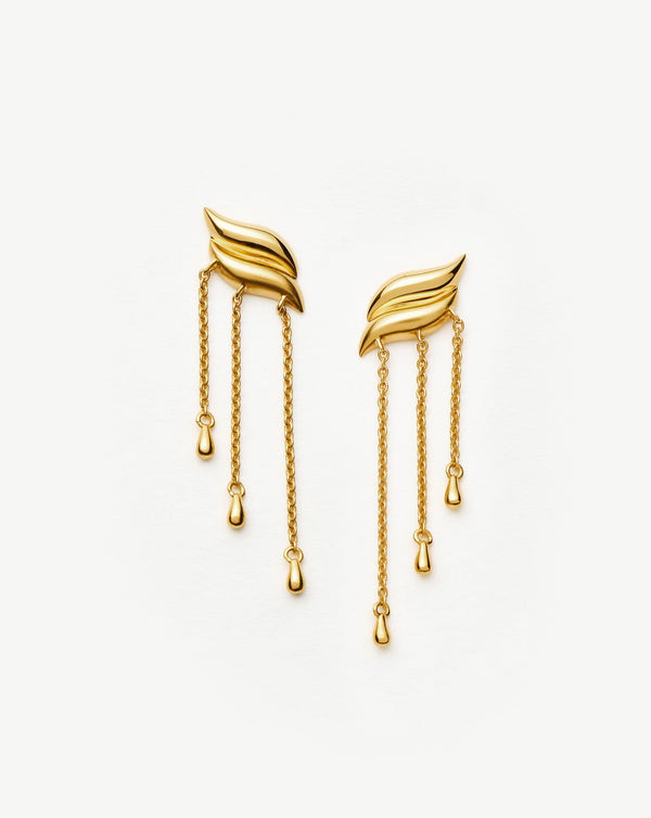 missoma Savi Waterfall Drop Earrings | 18ct Gold Vermeil