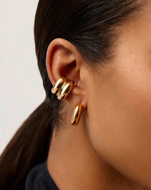Missoma Sculptural Chubby Double Ear Cuff | 18ct Gold Plated