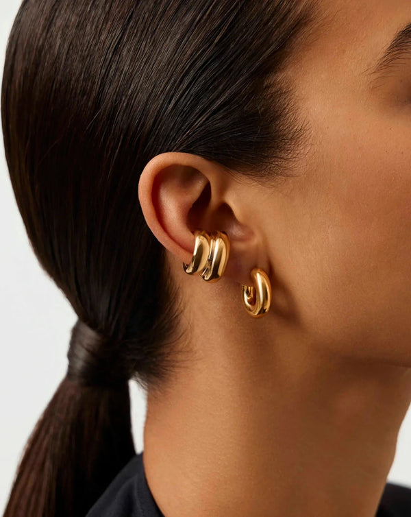 Missoma Sculptural Chubby Double Ear Cuff | 18ct Gold Plated