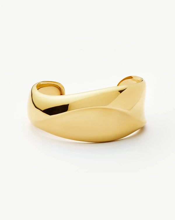 missoma Sculptural Molten Cuff Bracelet | 18ct Gold Plated