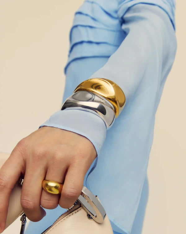 Missoma Sculptural Molten Cuff Bracelet | Silver Plated