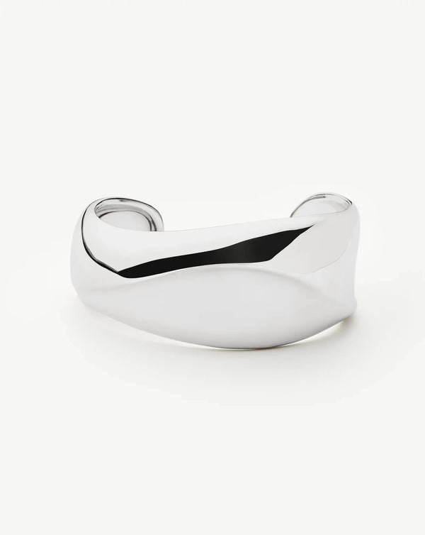 missoma Sculptural Molten Cuff Bracelet | Silver Plated