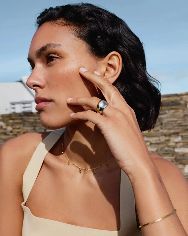 Missoma Sculptural Molten Statement Ring | Mixed Metal