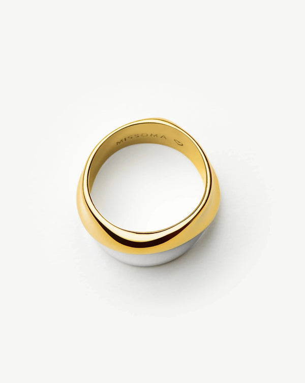 Missoma Sculptural Molten Statement Ring | Mixed Metal