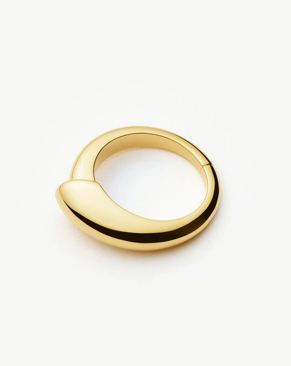 Missoma Sculptural Ridge Stacking Ring | 18ct Gold Vermeil