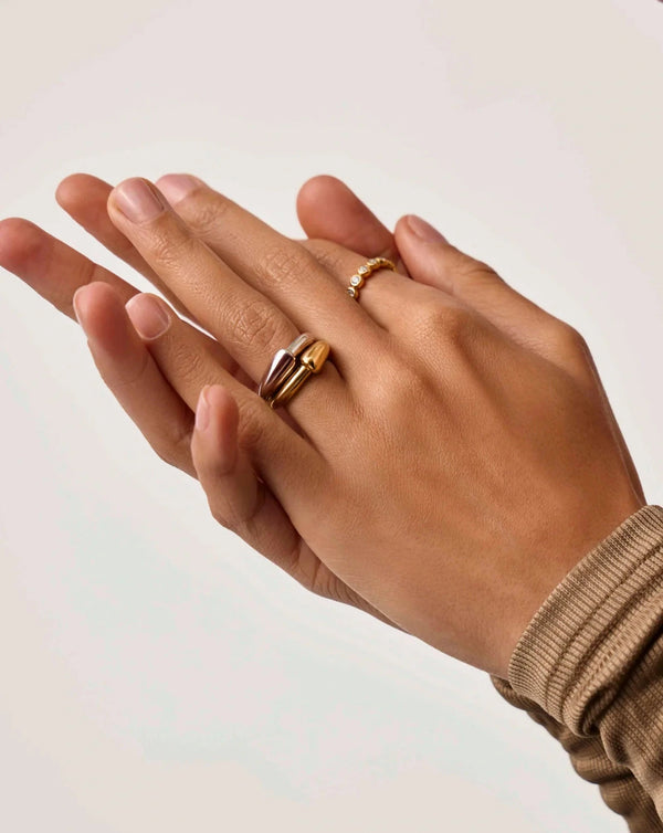 Missoma Sculptural Ridge Stacking Ring | Sterling Silver