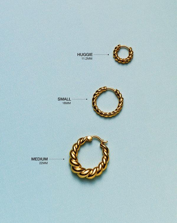 Missoma Small Tidal Hoop Earrings | 18ct Gold Vermeil