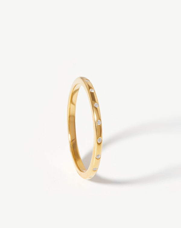 missoma Solar Studded Ring | 18ct Gold Vermeil/Cubic Zirconia