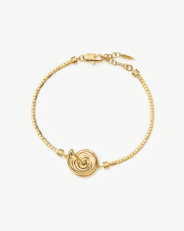 missoma Spiral Cobra Chain Bracelet | 18ct Gold Plated