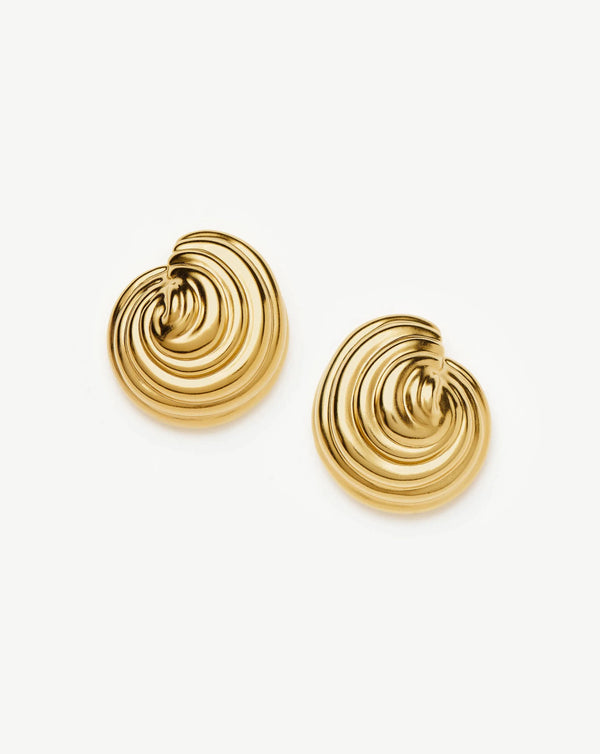 missoma Spiral Dome Oversized Stud Earrings | 18ct Gold Plated